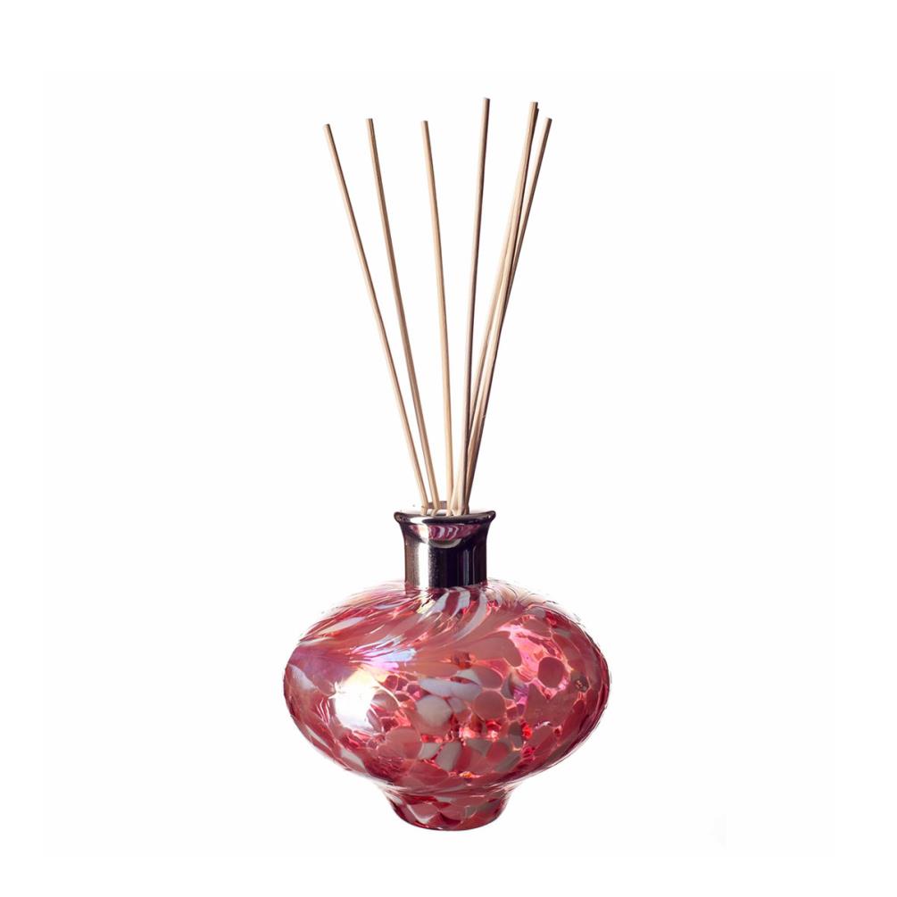 Amelia Art Glass Pink & White Oval Reed Diffuser £18.44